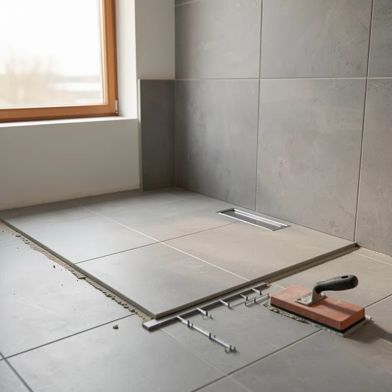 Carrelage de douche italienne : formats, glissance, pose